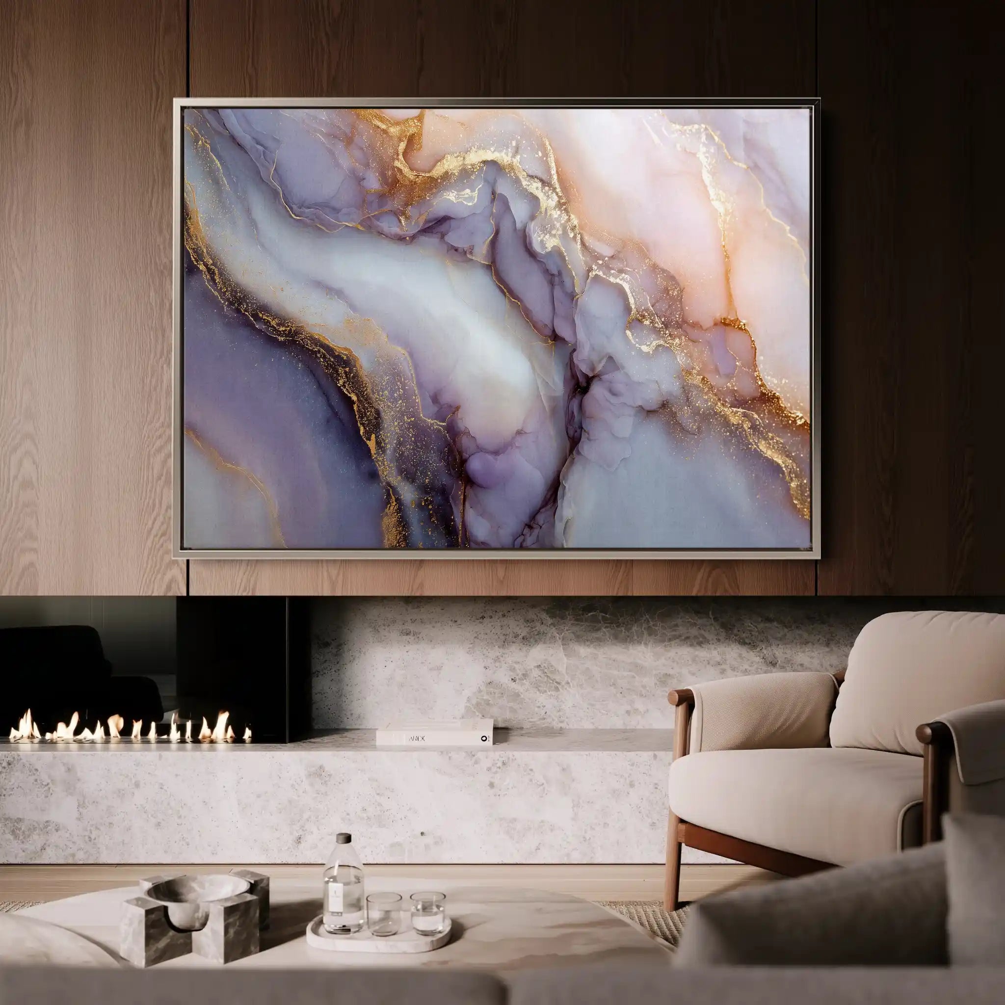 Abstract 1481 Canvas Art 60 x 40 cm / Black