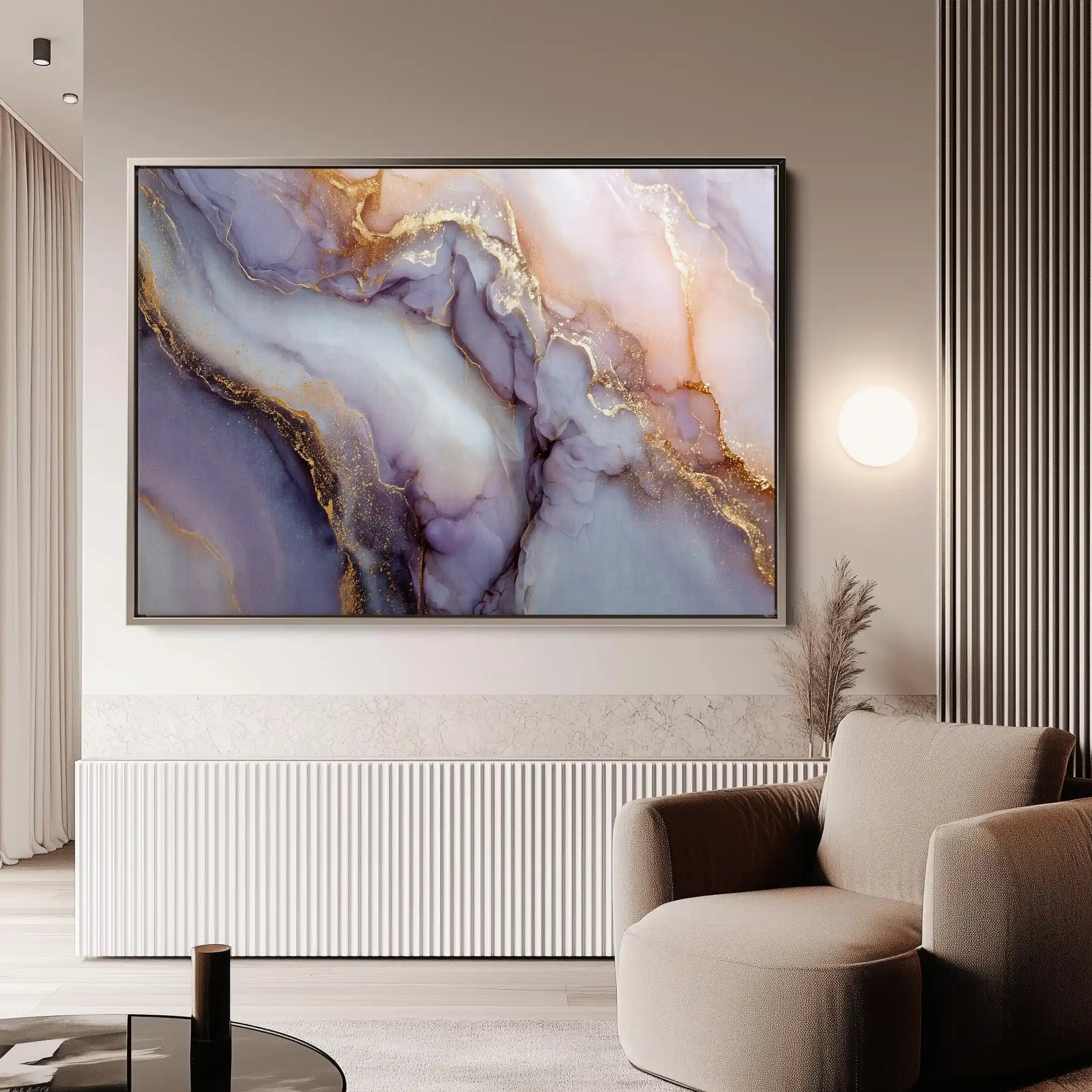Abstract 1481 Canvas Art 60 x 40 cm / Black