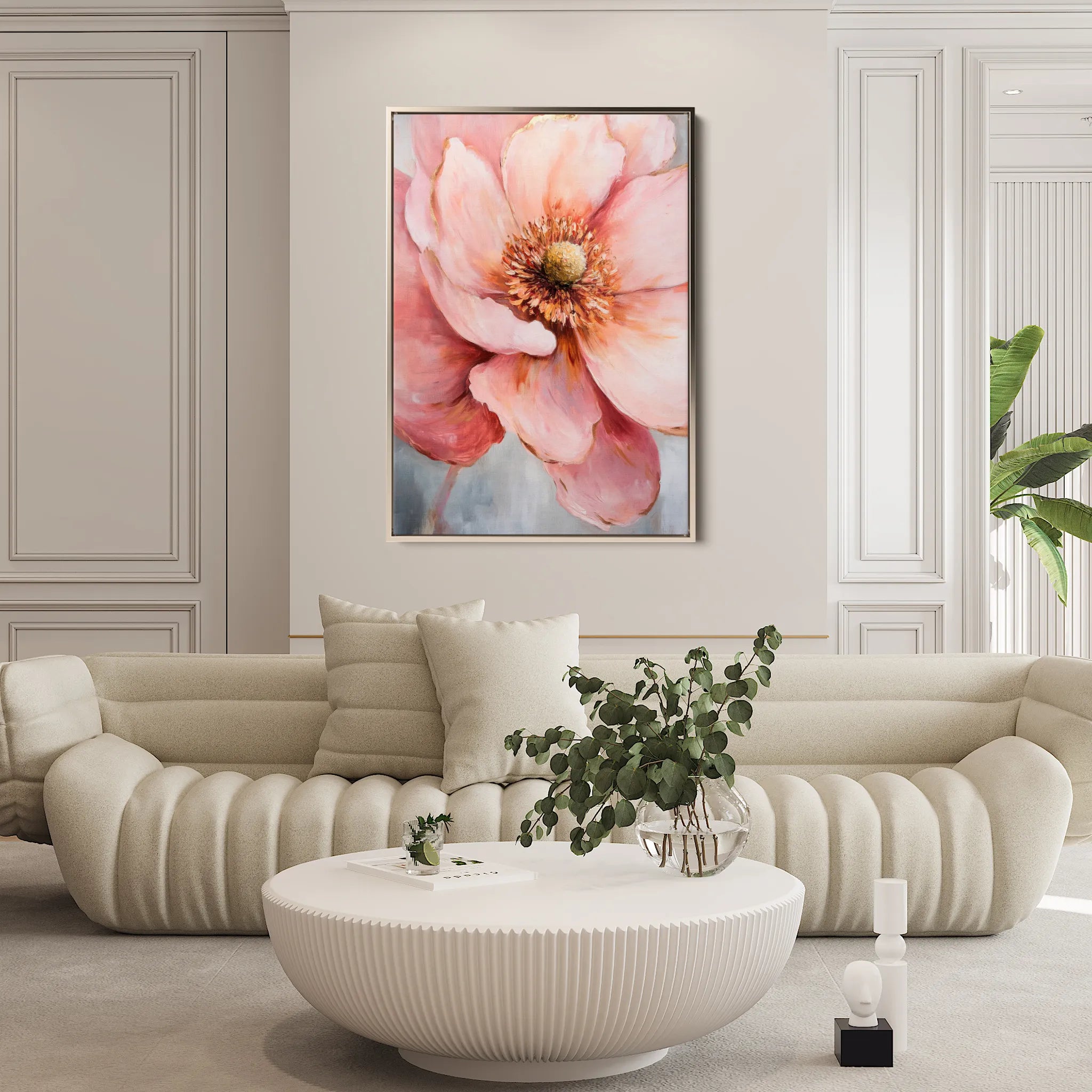 Floral 1481 Canvas Art 18" x 24" / 45 x 60 cm / Black