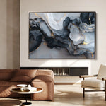 Abstract 1483 Canvas Art 18" x 24" / 45 x 60 cm / Black