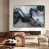 Abstract 1483 Canvas Art 18" x 24" / 45 x 60 cm / Black