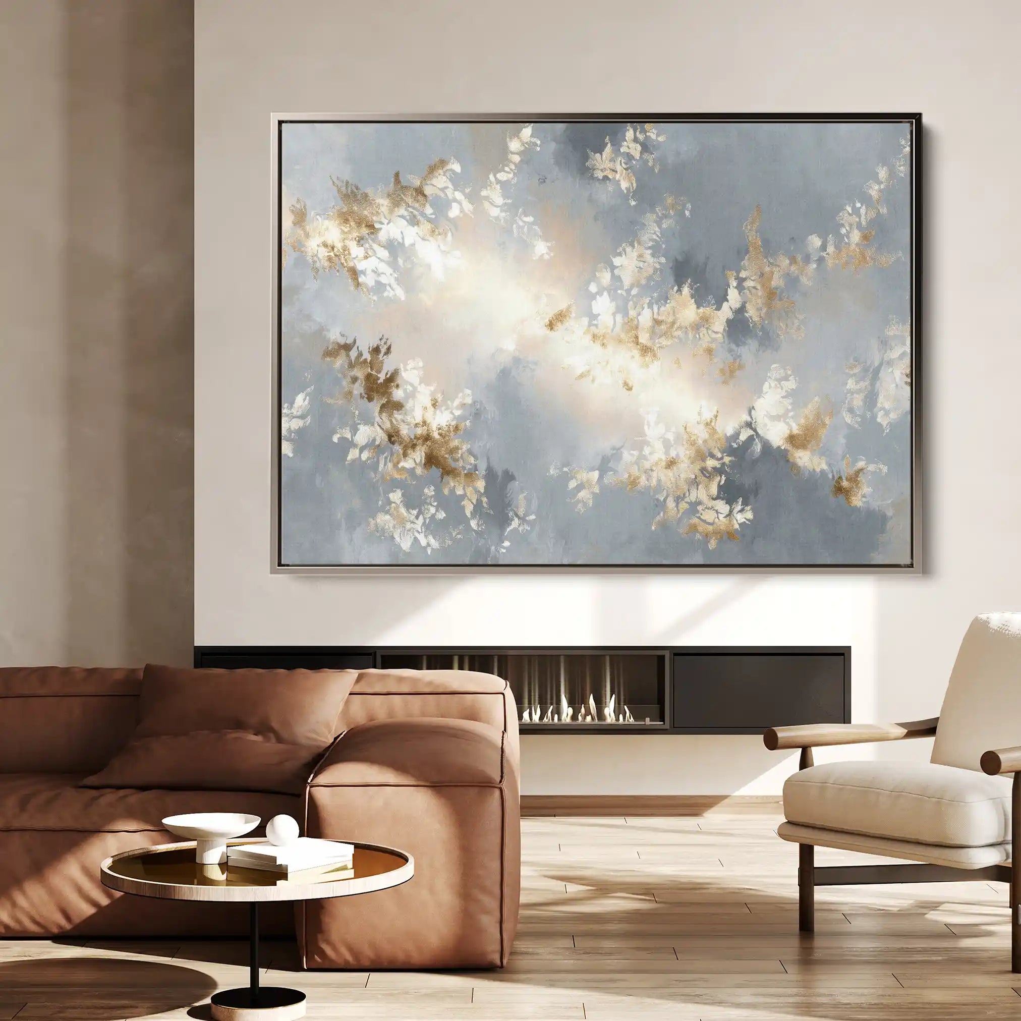 Abstract 1484 Canvas Art 60 x 40 cm / Black