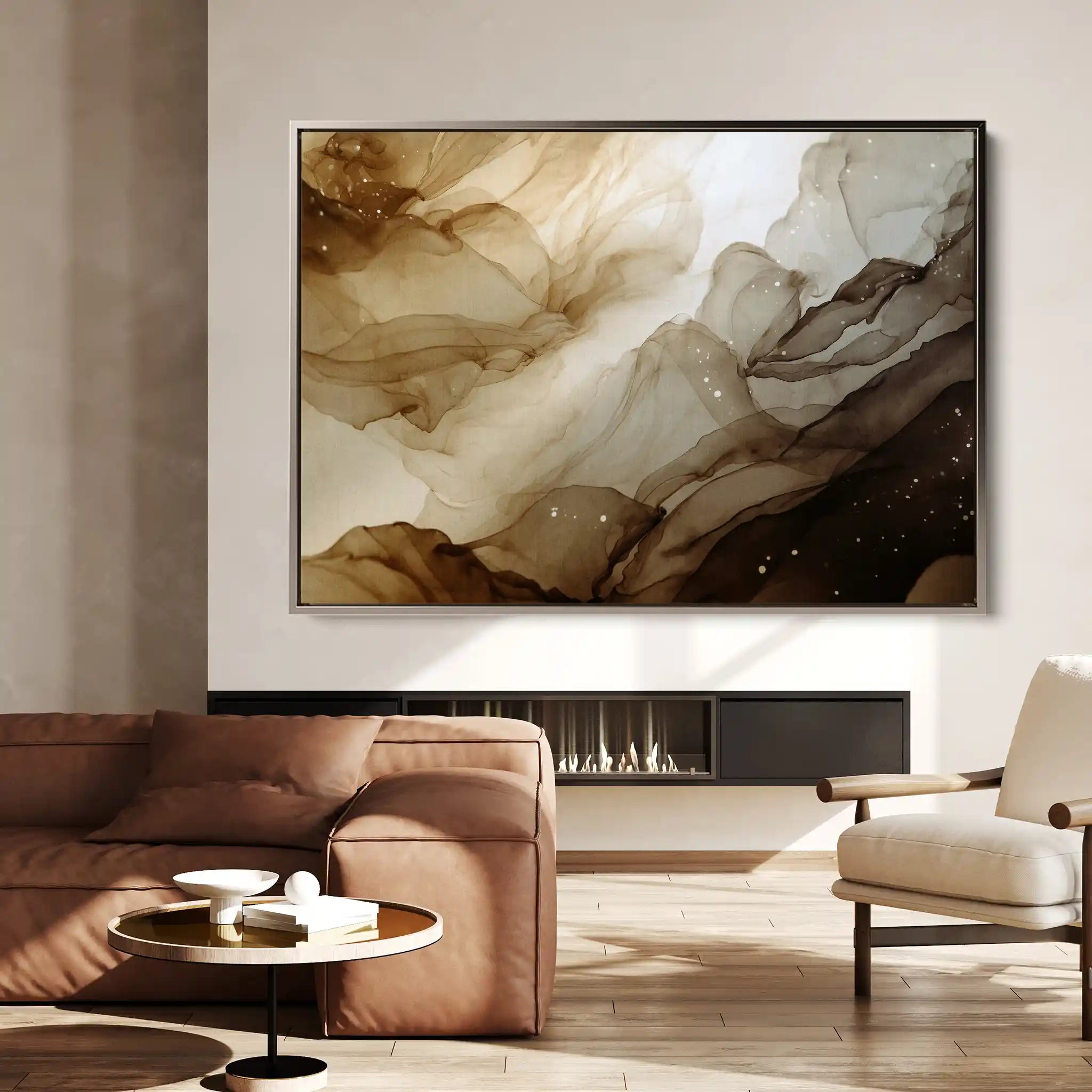 Abstract 1485 Canvas Art 18" x 24" / 45 x 60 cm / Black