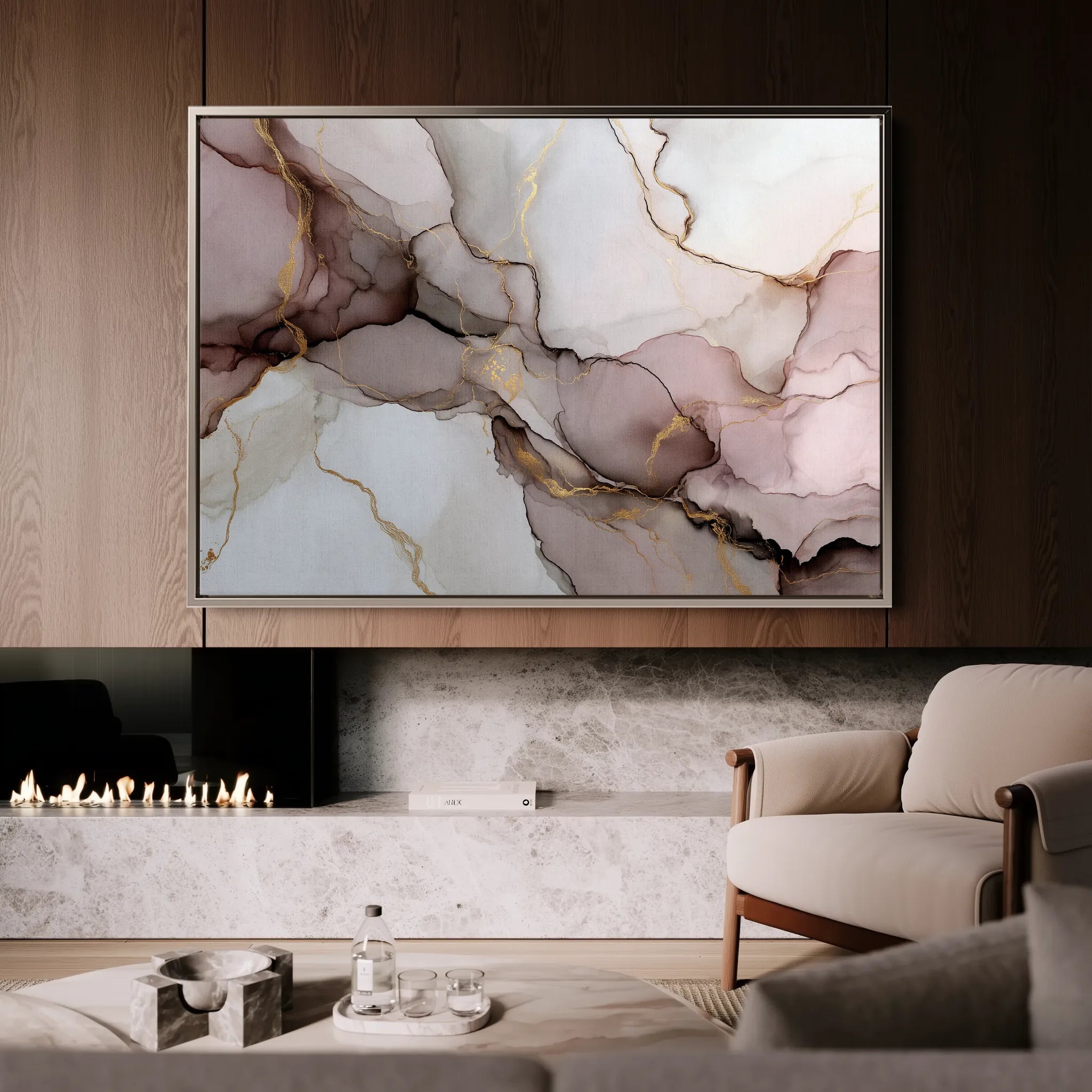 Abstract 1486 Canvas Art 18" x 24" / 45 x 60 cm / Black