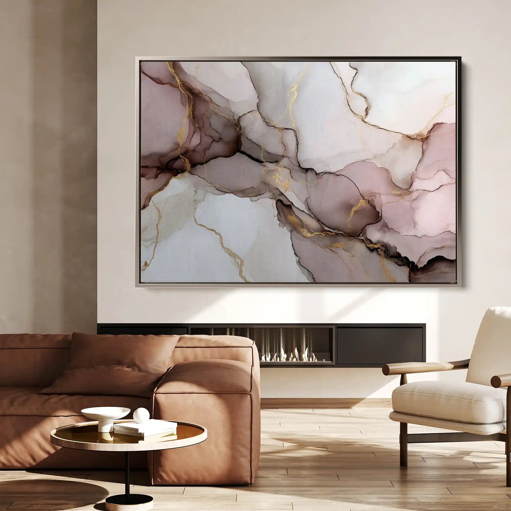 Abstract 1486 Canvas Art 60 x 40 cm / Black
