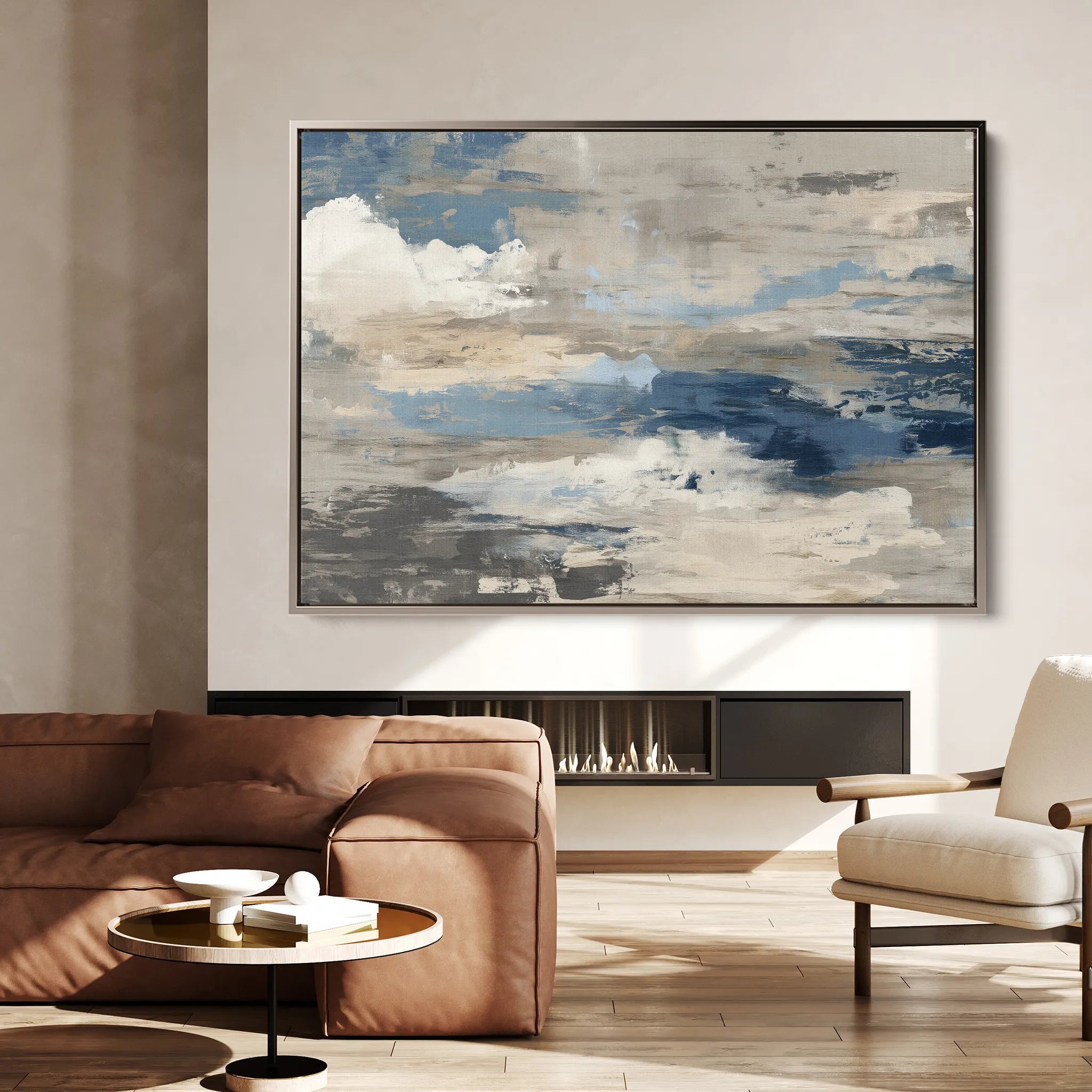 Abstract 1487 Canvas Art 18" x 24" / 45 x 60 cm / Black
