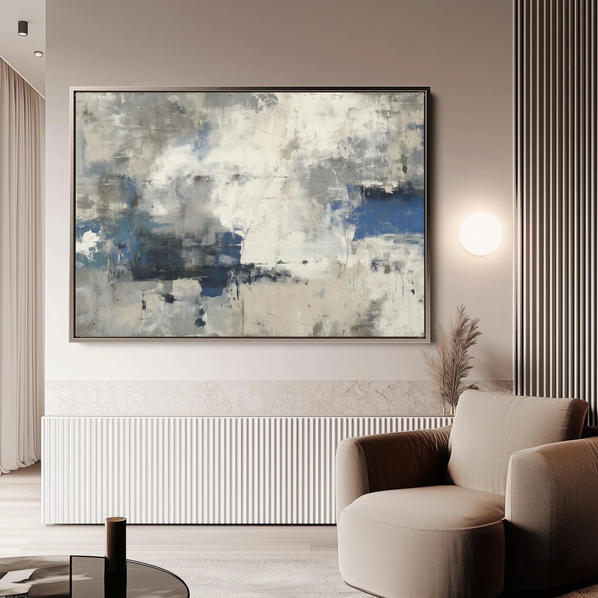 Abstract 1488 Canvas Art 18" x 24" / 45 x 60 cm / Black