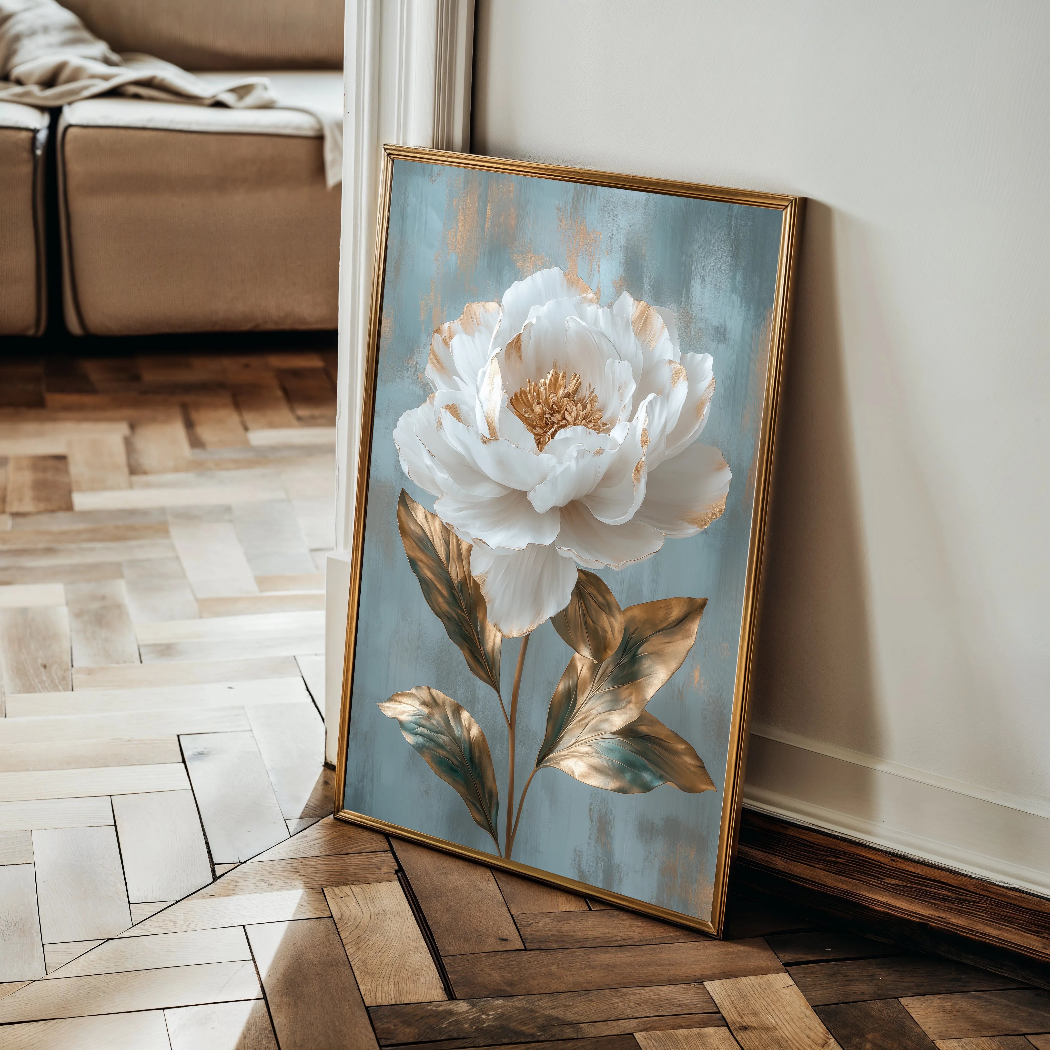 Floral 1488 Canvas Art 18" x 24" / 45 x 60 cm / Black