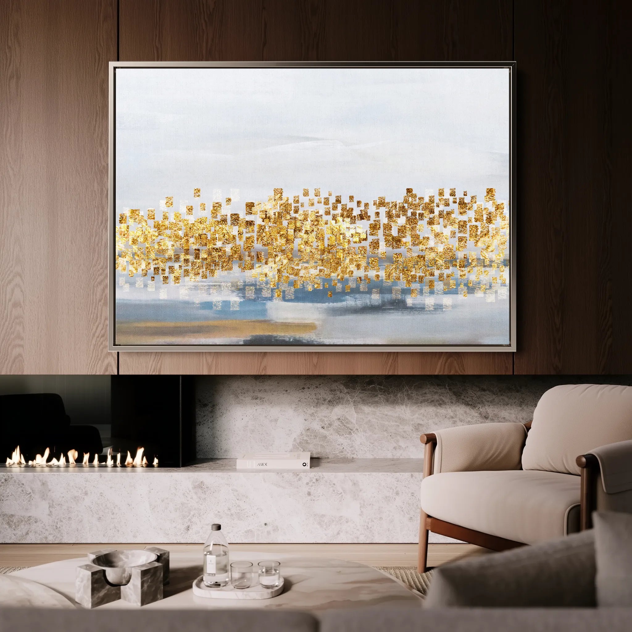Abstract 149 Canvas Art 18" x 24" / 45 x 60 cm / Black