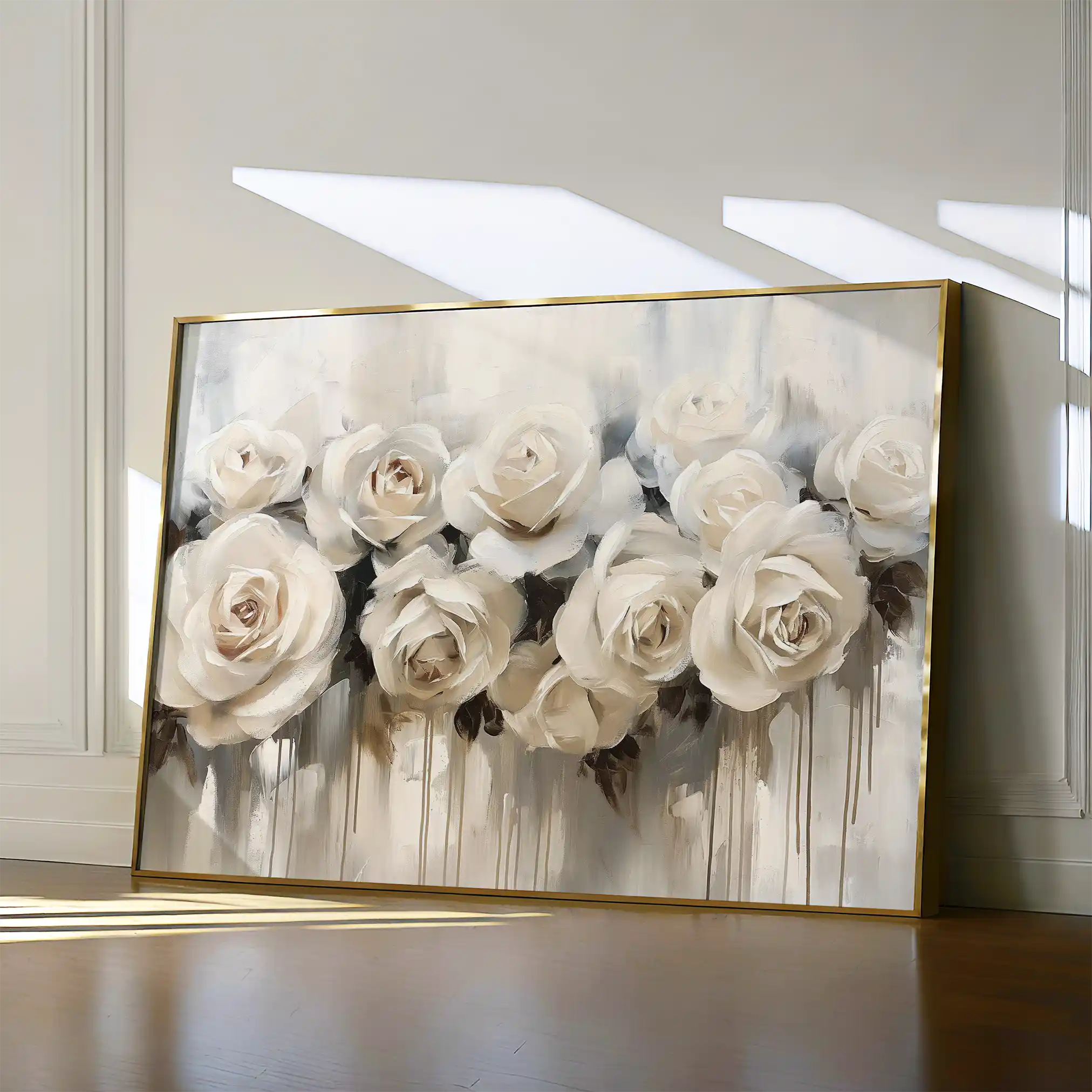 Floral 149 Canvas Art 60 x 40 cm / Black