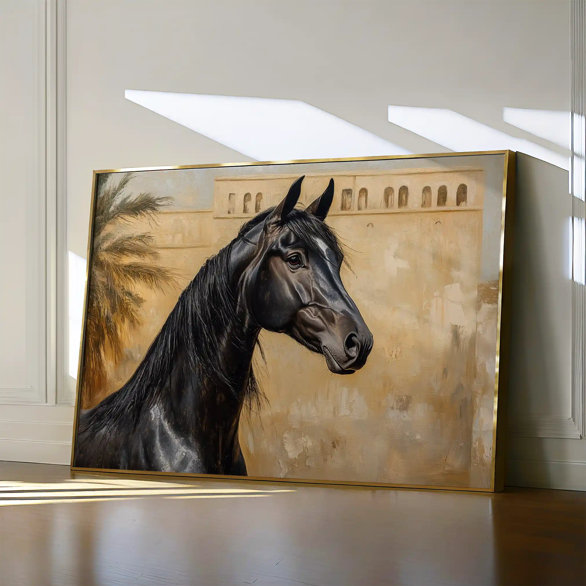 Horses 149 Canvas Art 60 x 40 cm / Black