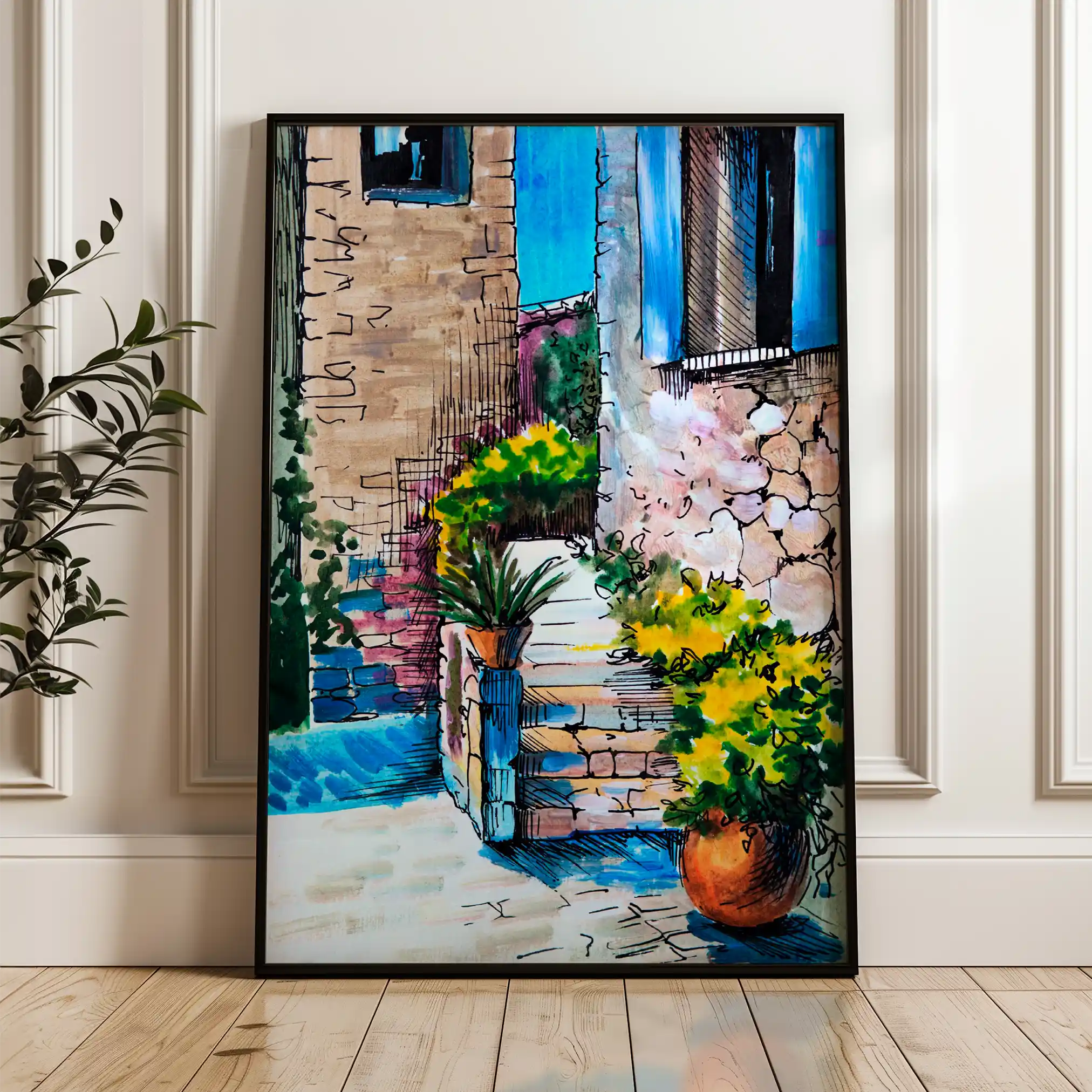 Landscape 149 Canvas Art 60 x 40 cm / Black