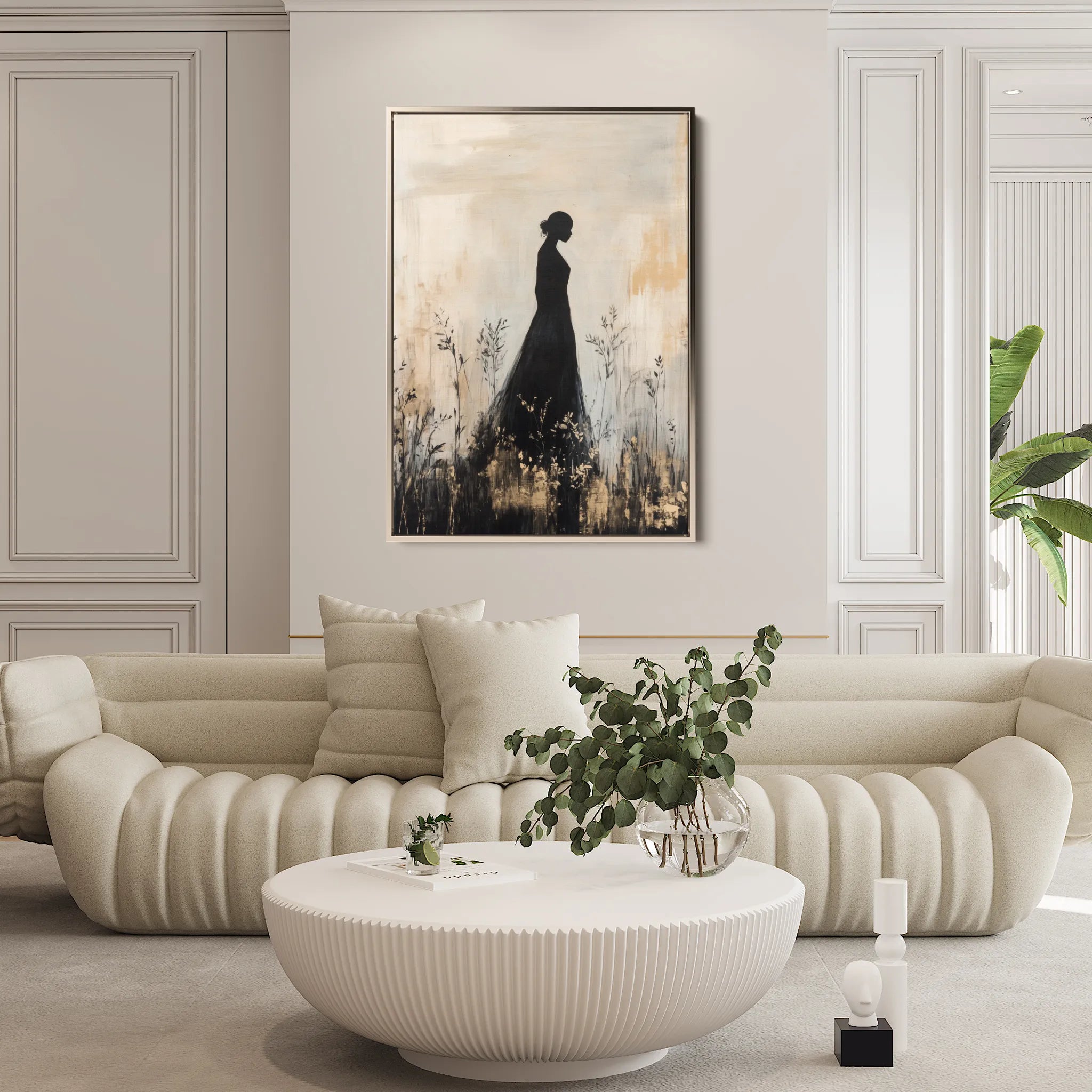 Portrait 149 Canvas Art 18" x 24" / 45 x 60 cm / Black