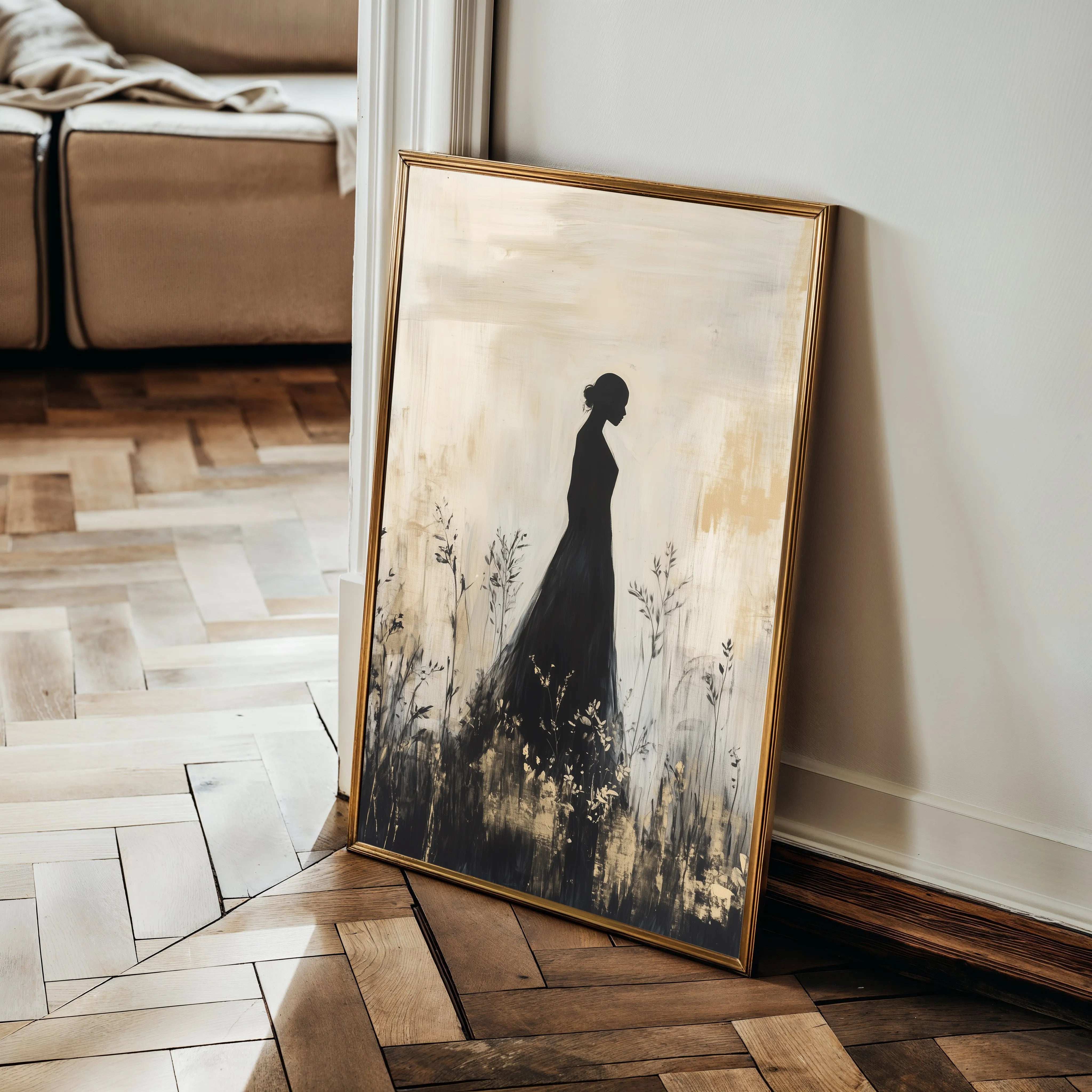 Portrait 149 Canvas Art 18" x 24" / 45 x 60 cm / Black