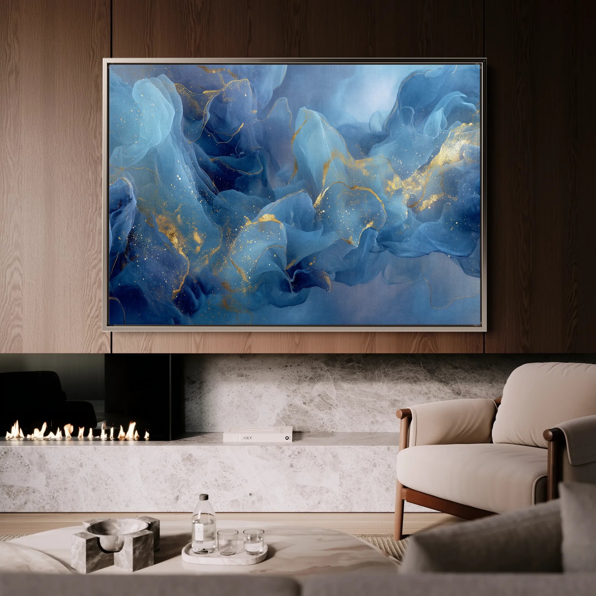 Abstract 1491 Canvas Art 18" x 24" / 45 x 60 cm / Black