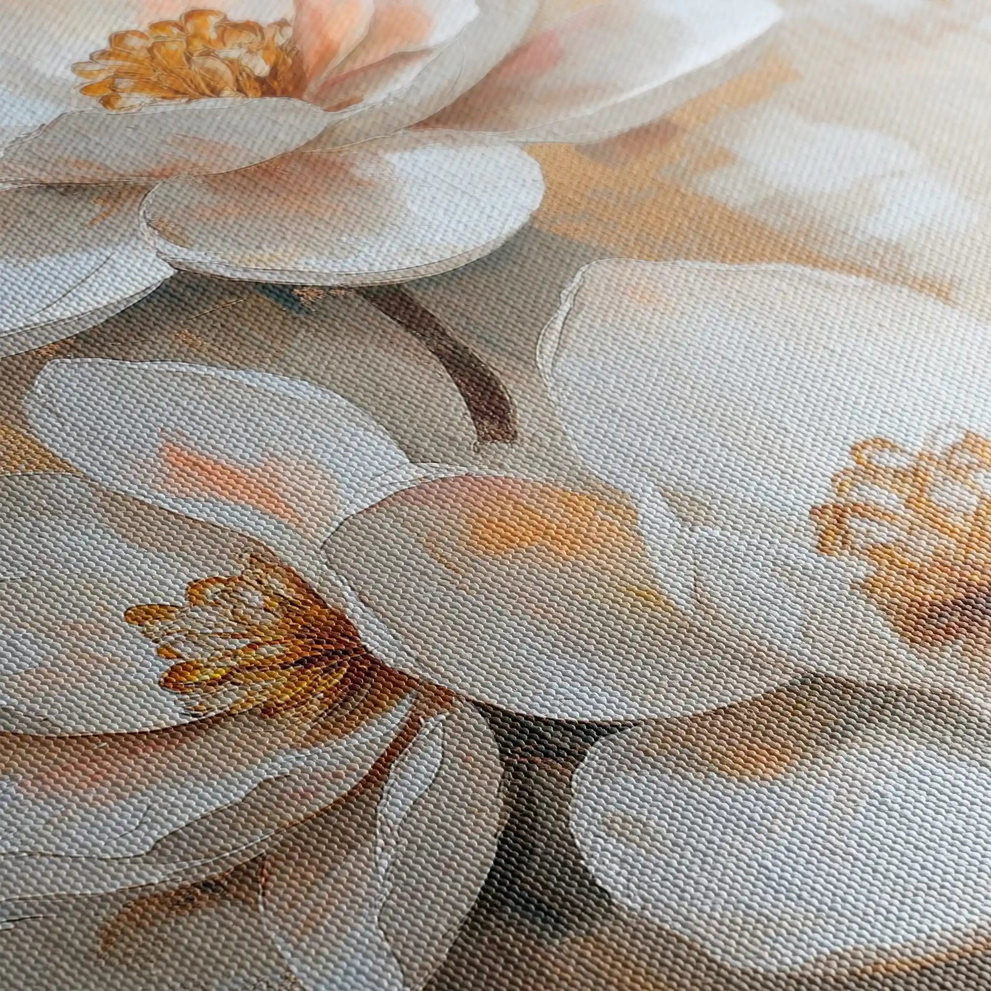 Floral 1491 Canvas Art 60 x 40 cm / Black