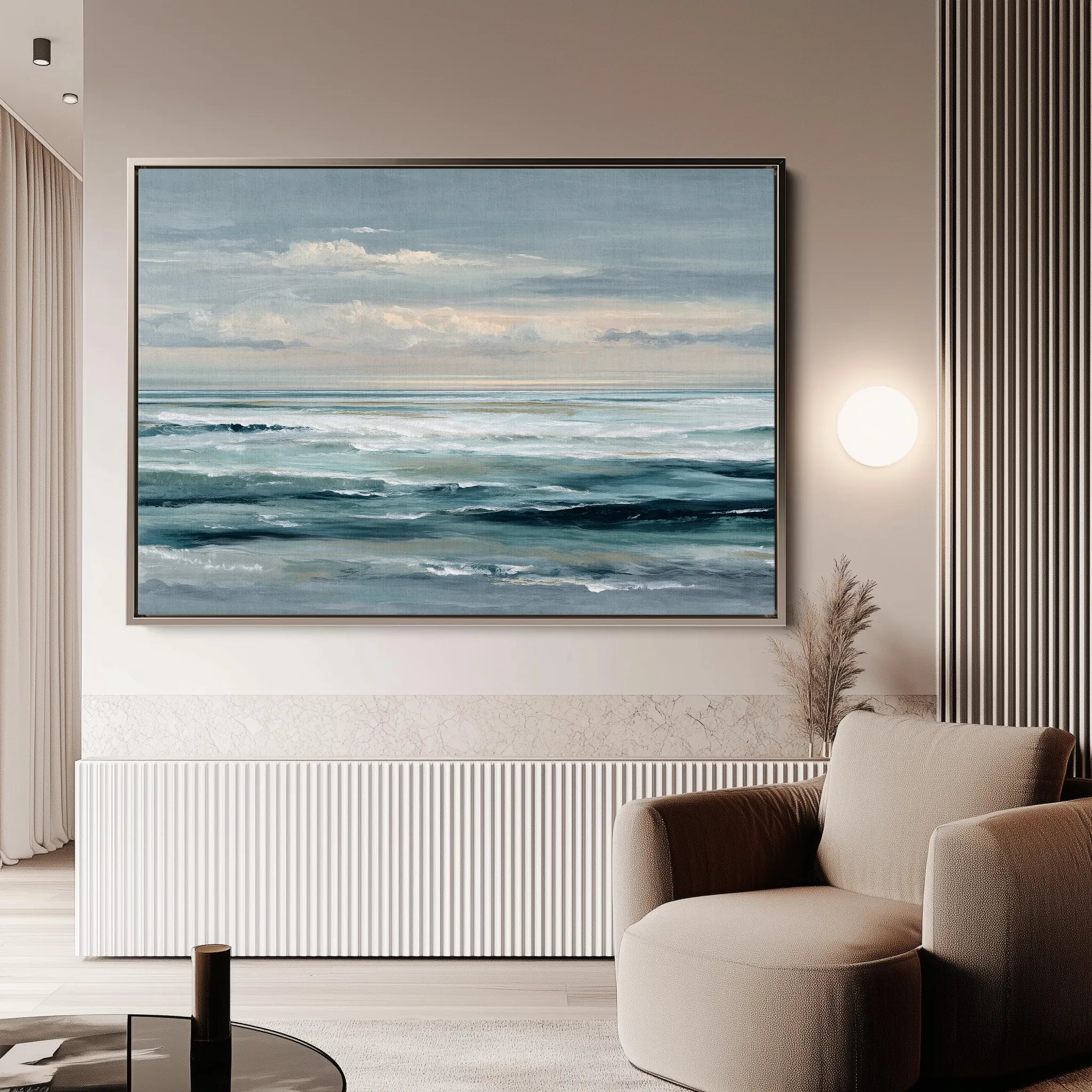 Abstract 1492 Canvas Art 18" x 24" / 45 x 60 cm / Black
