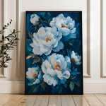 Floral 1494 Canvas Art 60 x 40 cm / Black