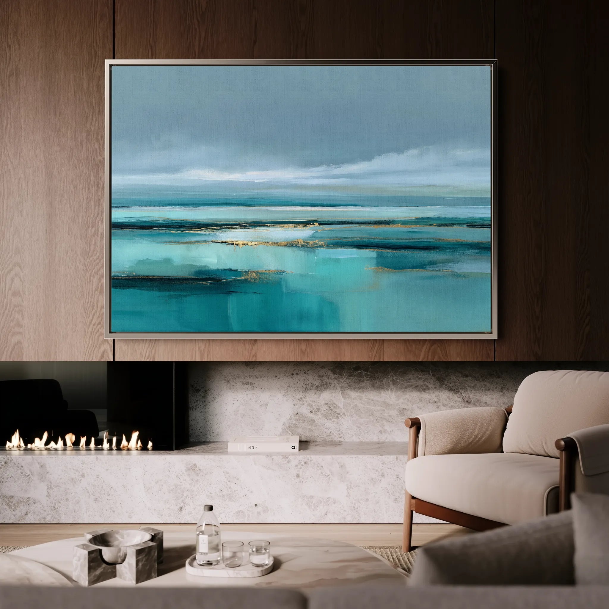 Abstract 1497 Canvas Art 18" x 24" / 45 x 60 cm / Black