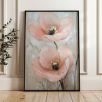 Floral 1498 Canvas Art 18" x 24" / 45 x 60 cm / Black