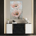 Floral 1498 Canvas Art 18" x 24" / 45 x 60 cm / Black