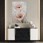 Floral 1498 Canvas Art 60 x 40 cm / Black