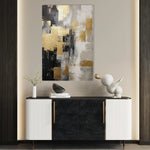 Abstract 150 Canvas Art 60 x 40 cm / Black