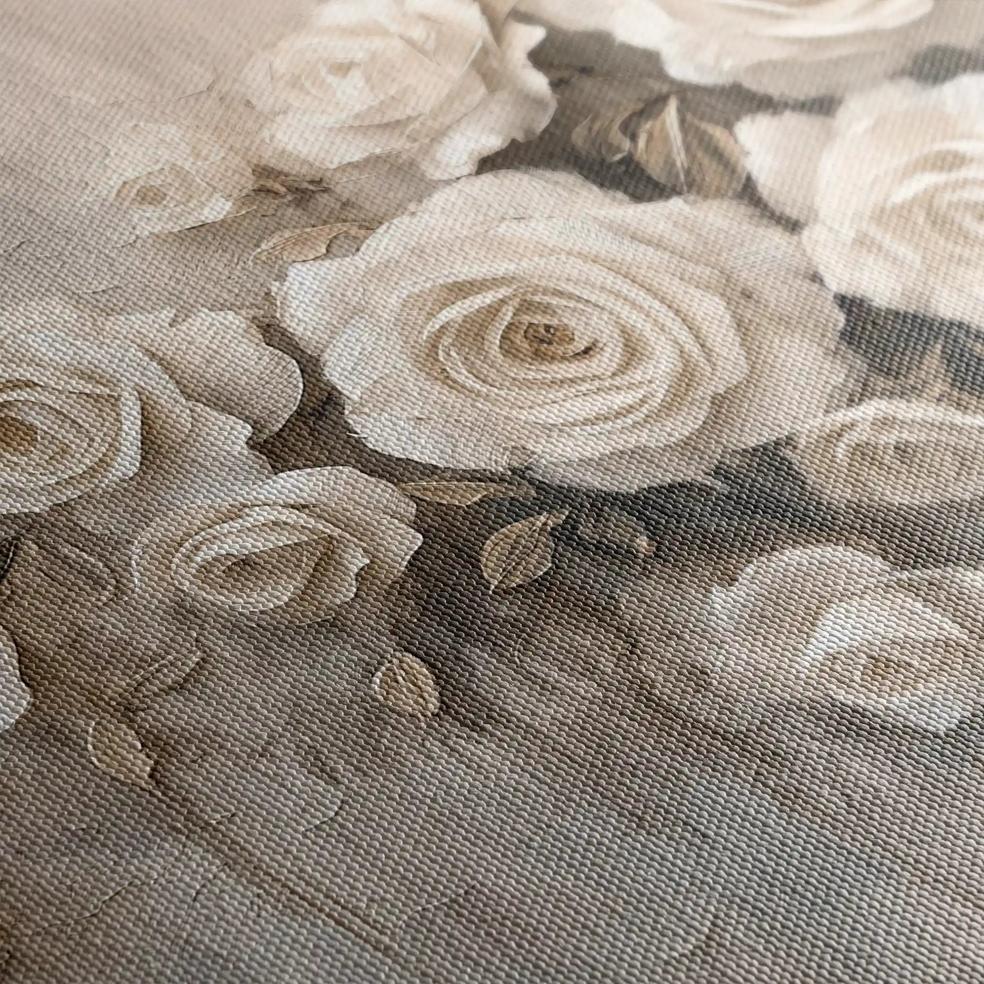 Floral 150 Canvas Art 60 x 40 cm / Black