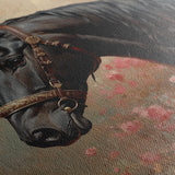 Horses 150 Canvas Art 18" x 24" / 45 x 60 cm / Black