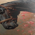 Horses 150 Canvas Art 60 x 40 cm / Black