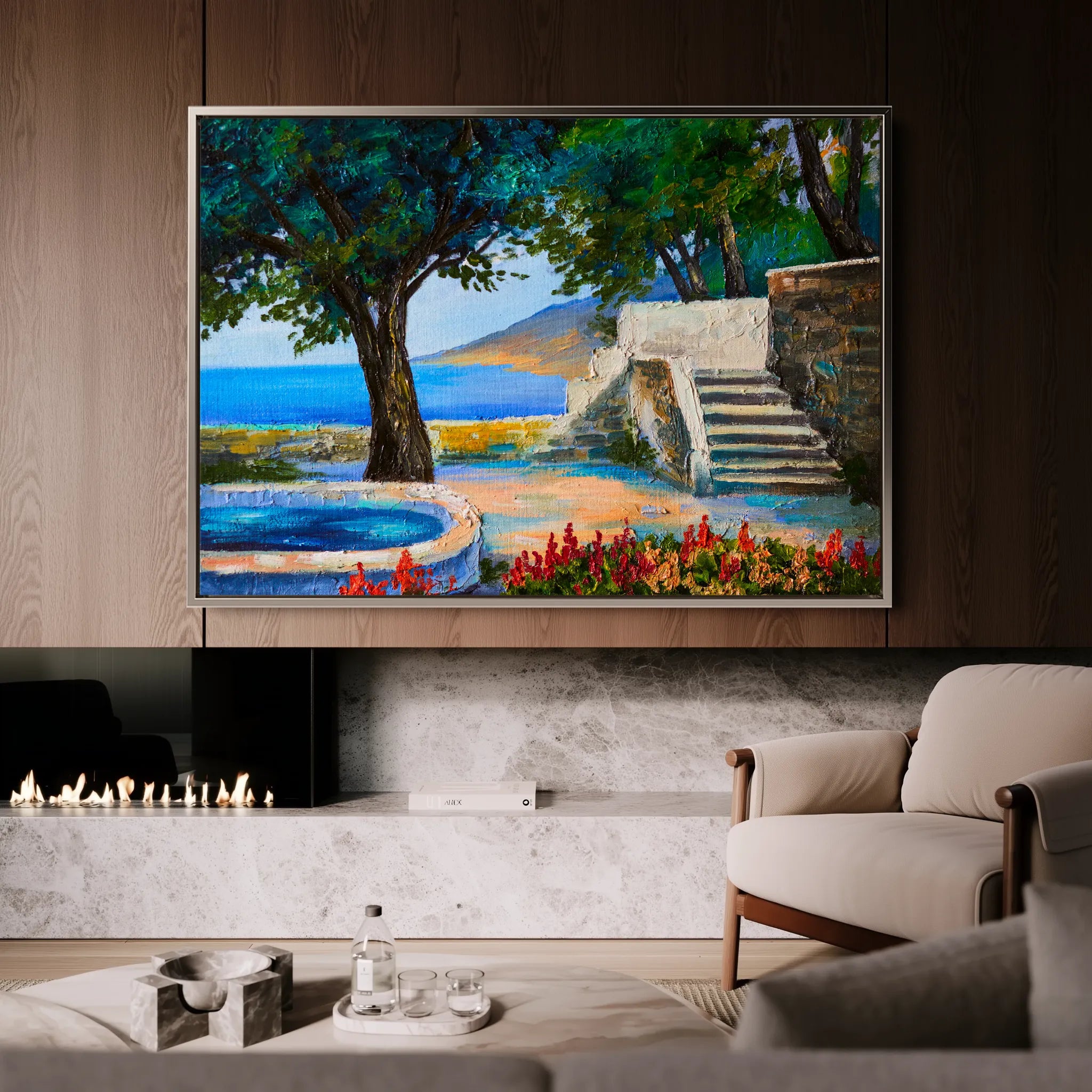 Landscape 150 Canvas Art 18" x 24" / 45 x 60 cm / Black