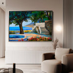 Landscape 150 Canvas Art 60 x 40 cm / Black