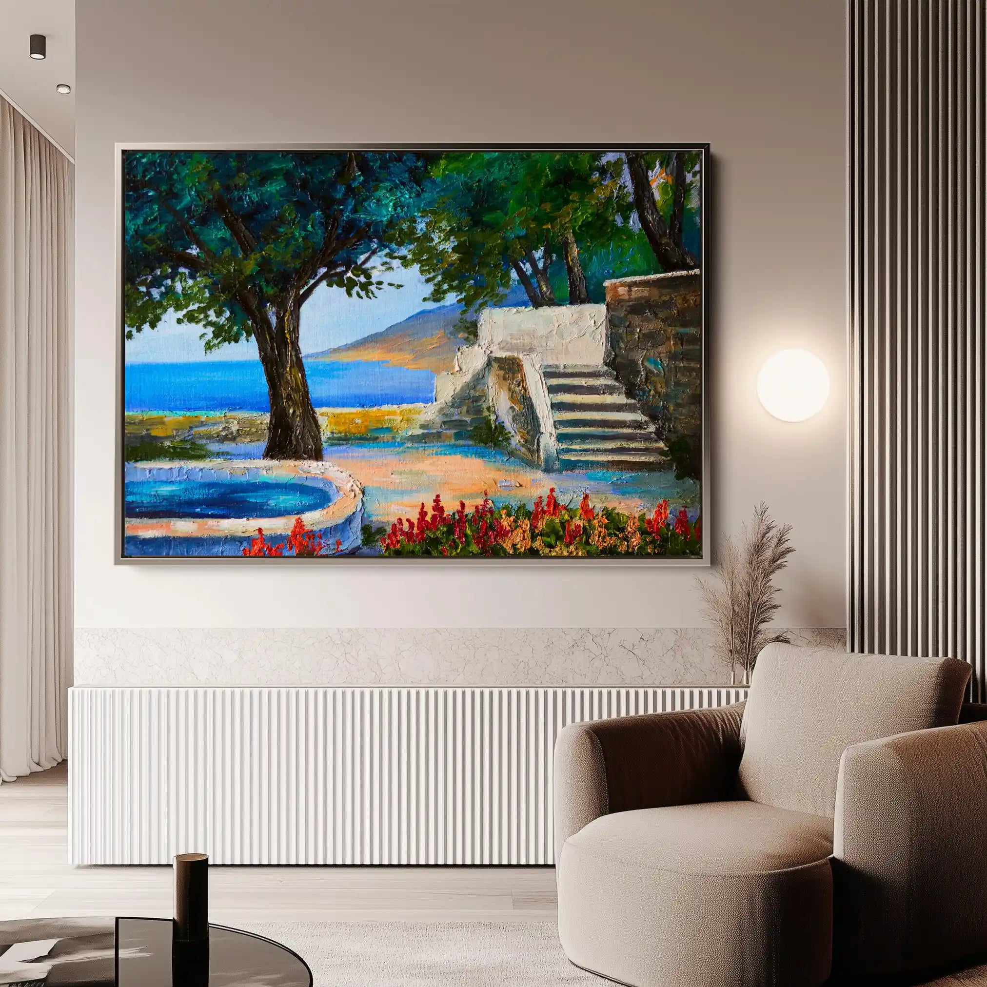 Landscape 150 Canvas Art 60 x 40 cm / Black
