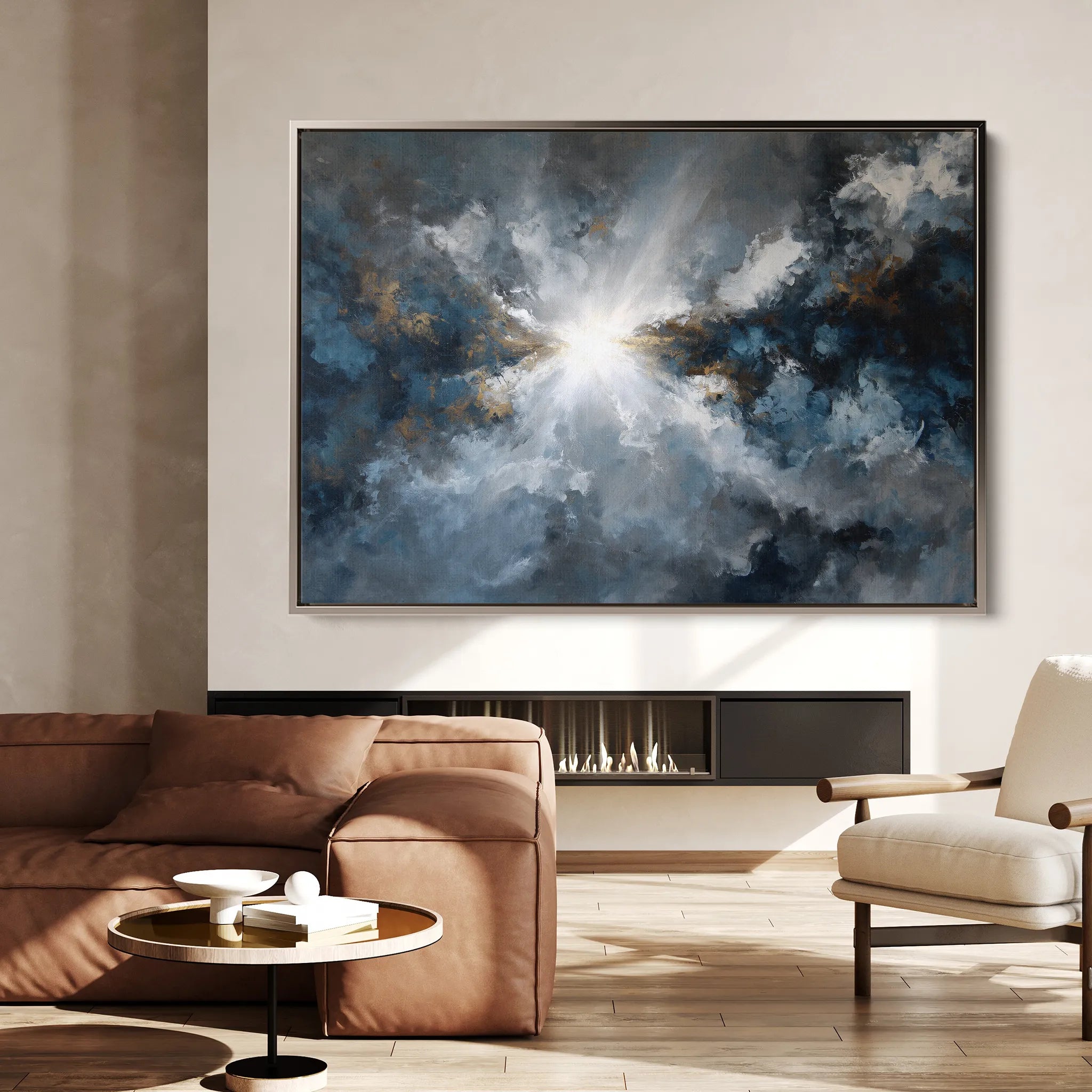 Abstract 1501 Canvas Art 18" x 24" / 45 x 60 cm / Black