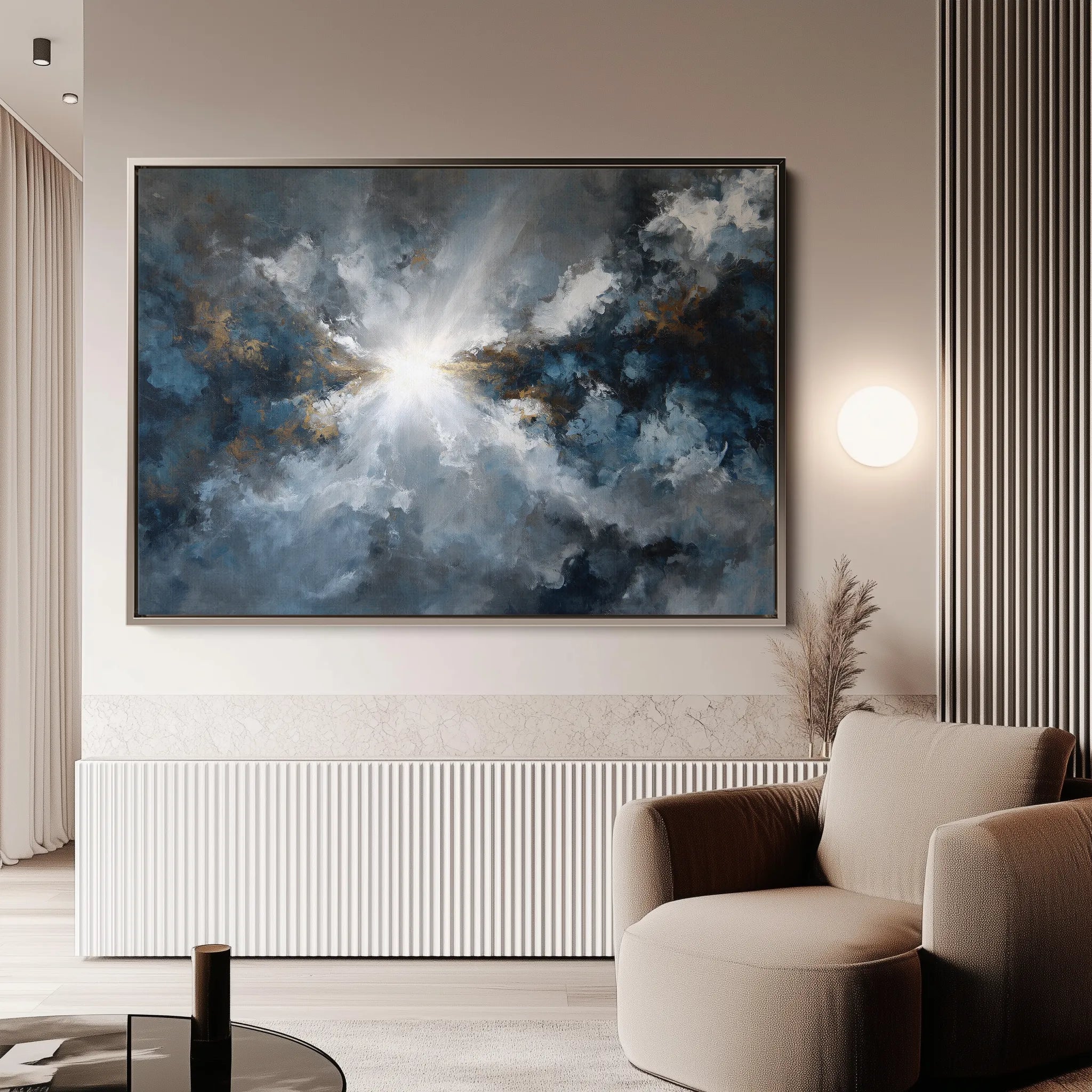 Abstract 1501 Canvas Art 18" x 24" / 45 x 60 cm / Black