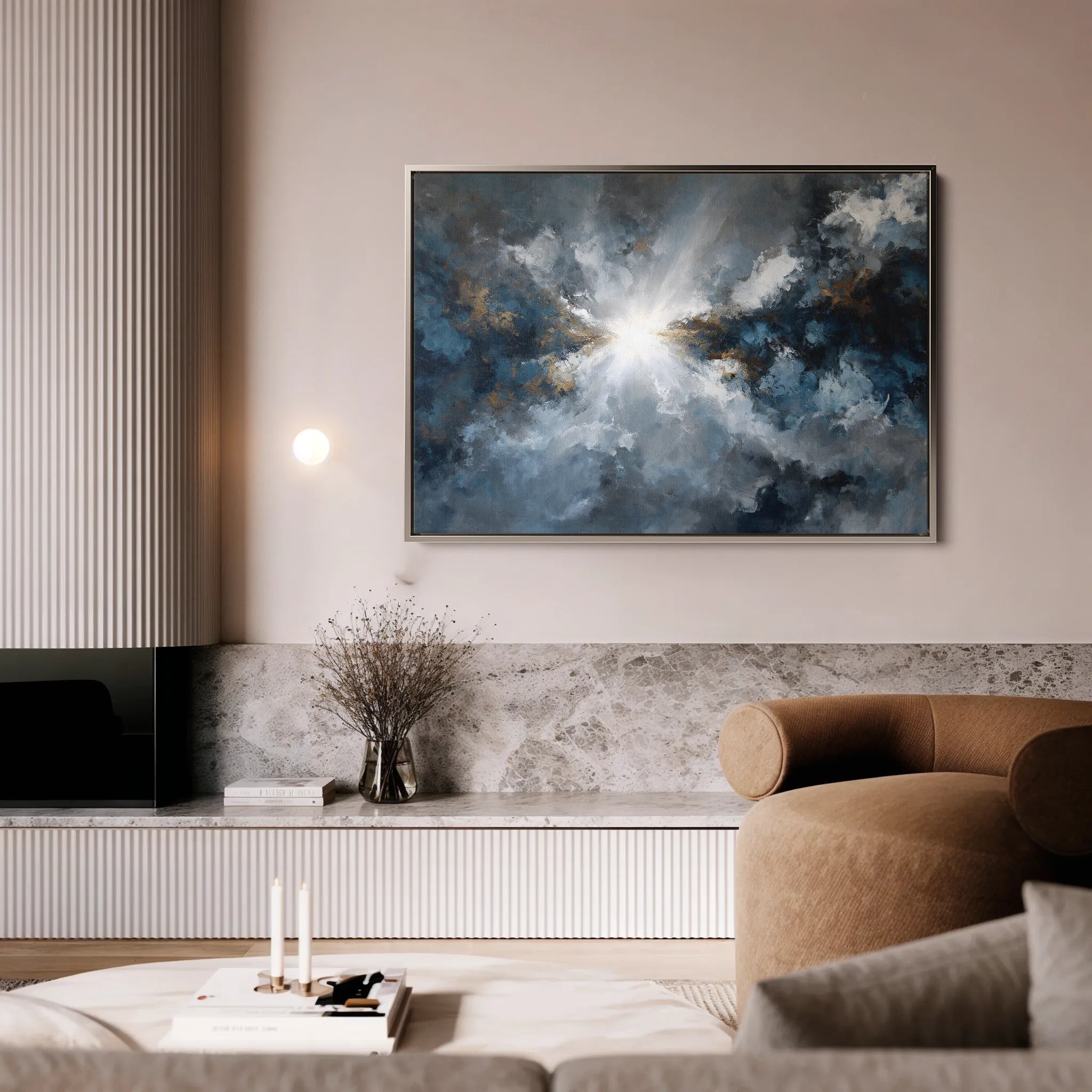 Abstract 1501 Canvas Art 18" x 24" / 45 x 60 cm / Black