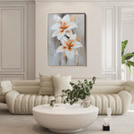 Floral 1501 Canvas Art 18" x 24" / 45 x 60 cm / Black