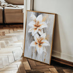 Floral 1501 Canvas Art 18" x 24" / 45 x 60 cm / Black