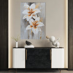 Floral 1501 Canvas Art 18" x 24" / 45 x 60 cm / Black