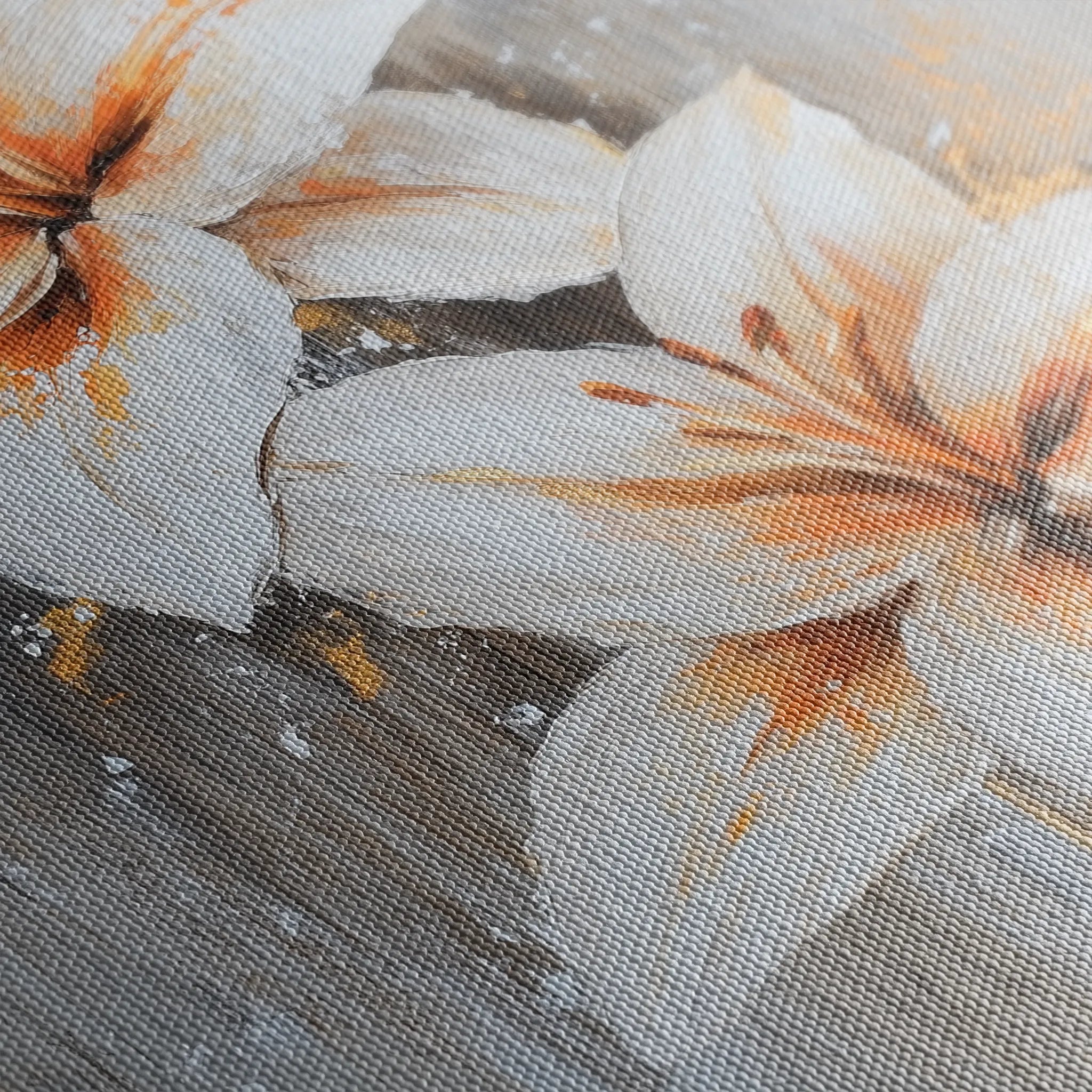 Floral 1501 Canvas Art 18" x 24" / 45 x 60 cm / Black