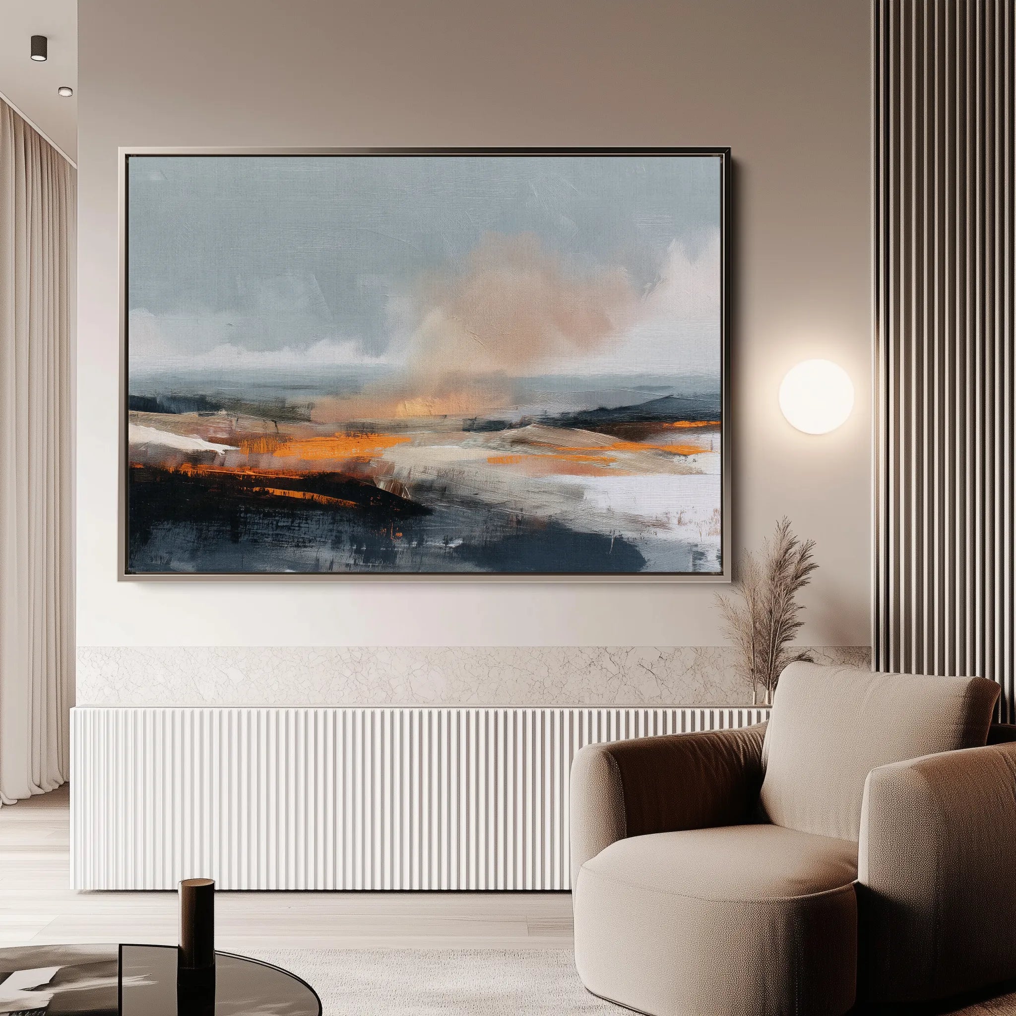 Abstract 1502 Canvas Art 18" x 24" / 45 x 60 cm / Black