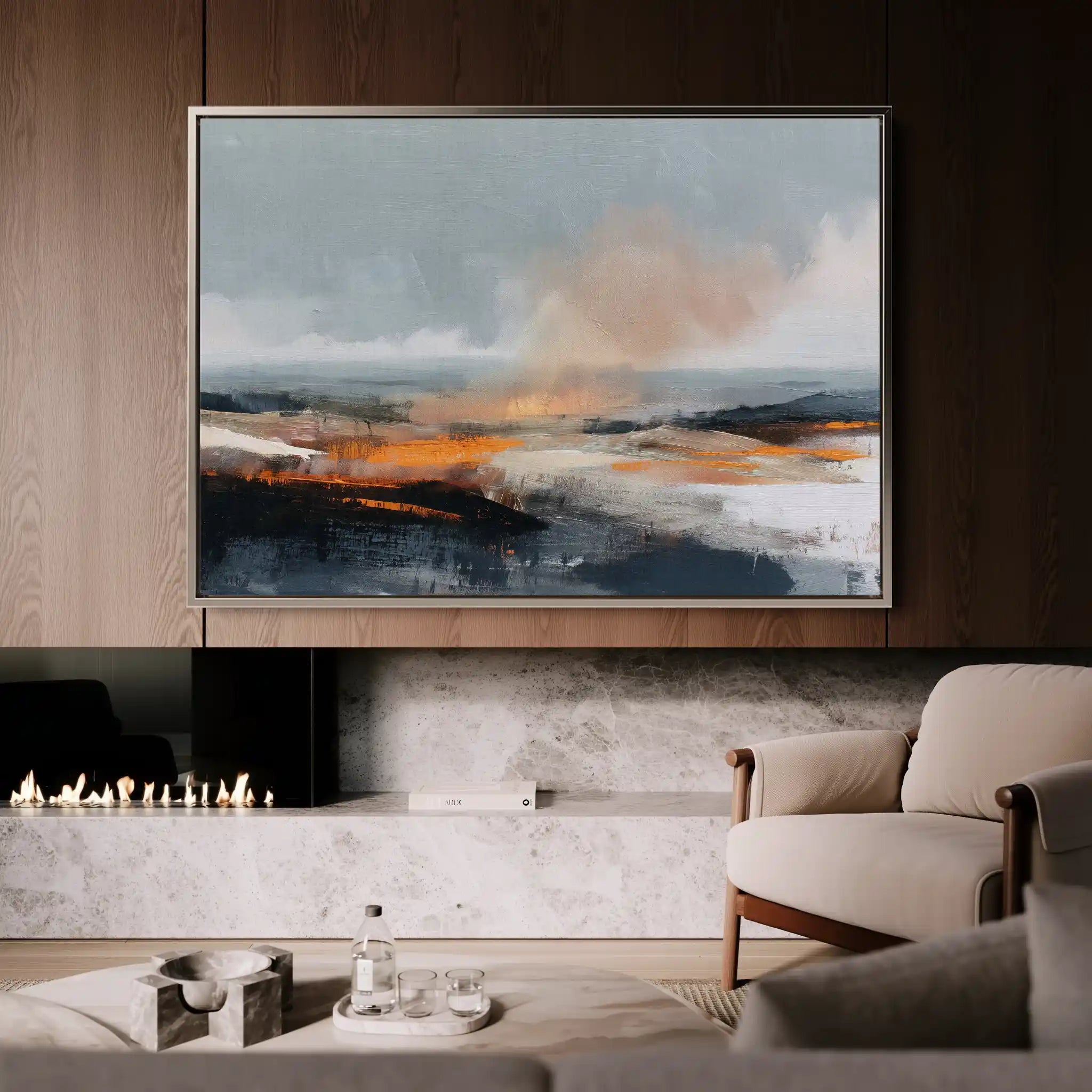 Abstract 1502 Canvas Art 60 x 40 cm / Black