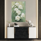 Floral 1502 Canvas Art 18" x 24" / 45 x 60 cm / Black