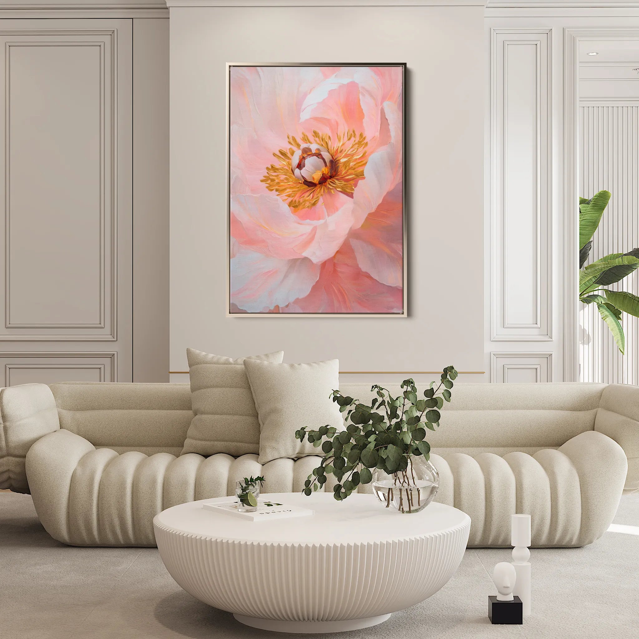 Floral 1505 Canvas Art 18" x 24" / 45 x 60 cm / Black