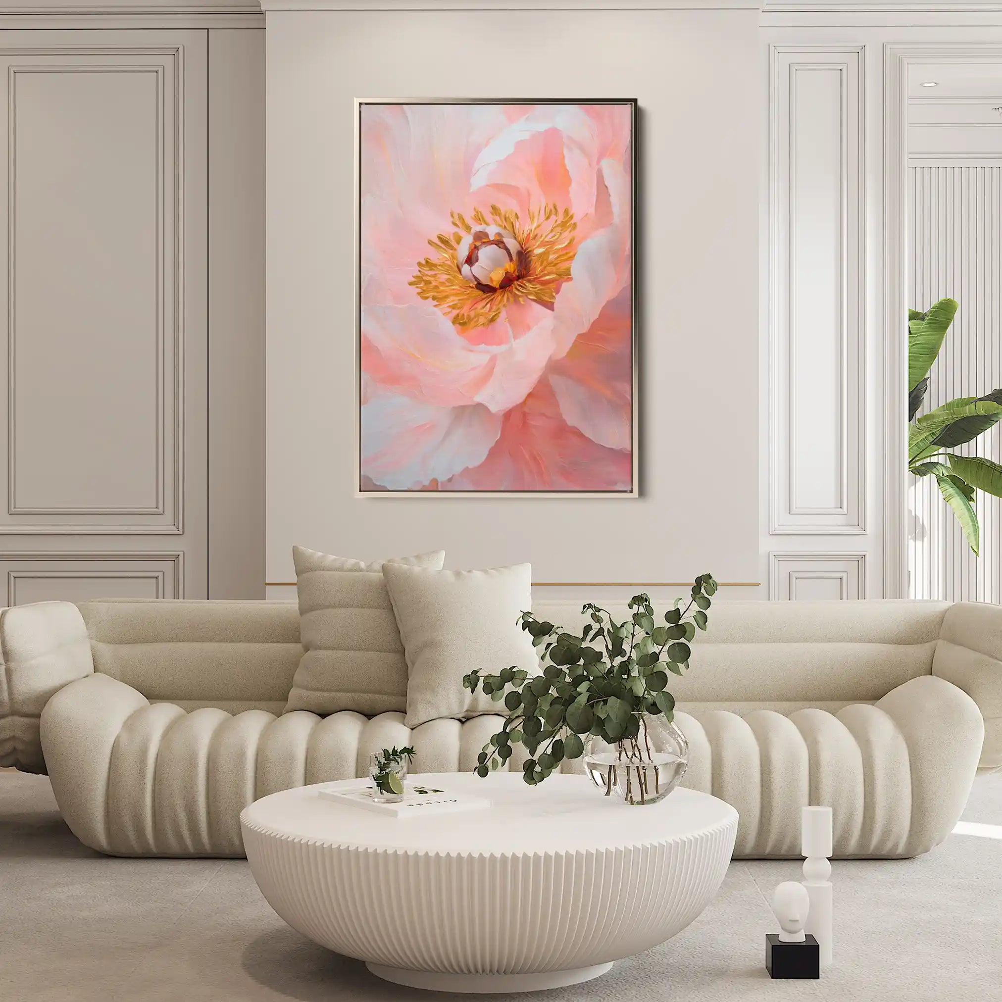 Floral 1505 Canvas Art 60 x 40 cm / Black