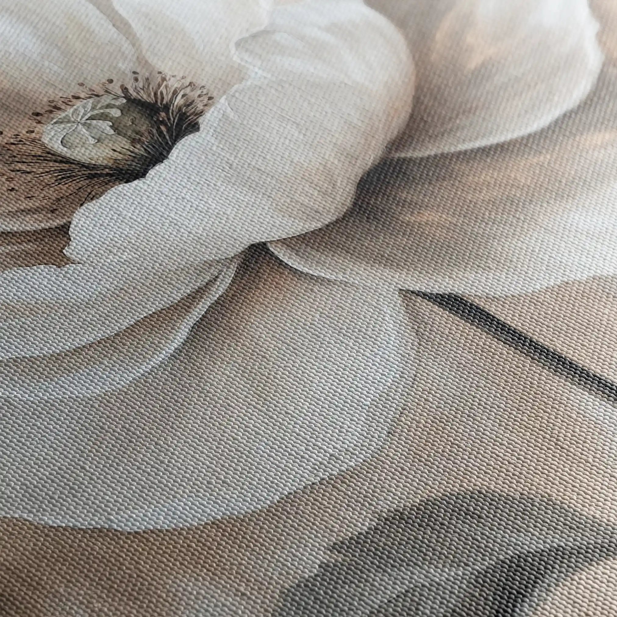 Floral 1506 Canvas Art 60 x 40 cm / Black