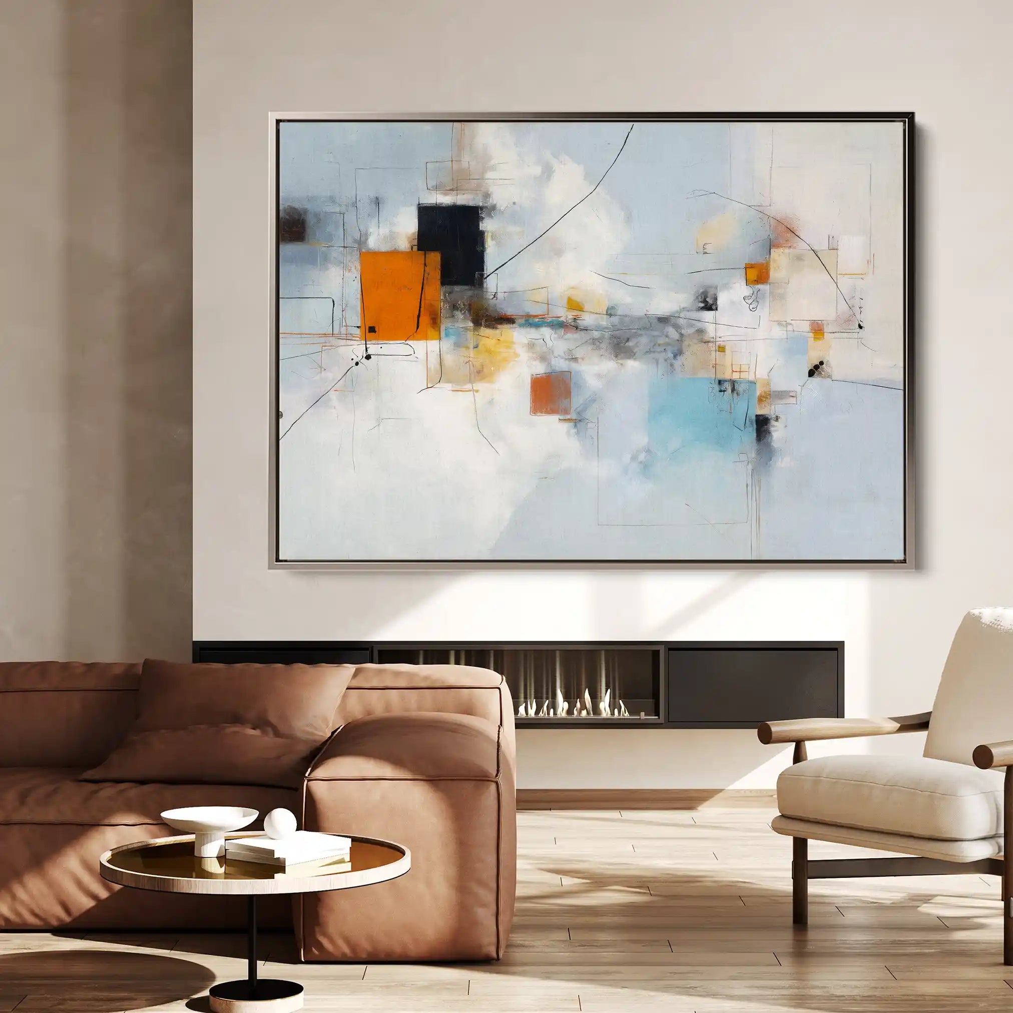 Abstract 1507 Canvas Art 18" x 24" / 45 x 60 cm / Black