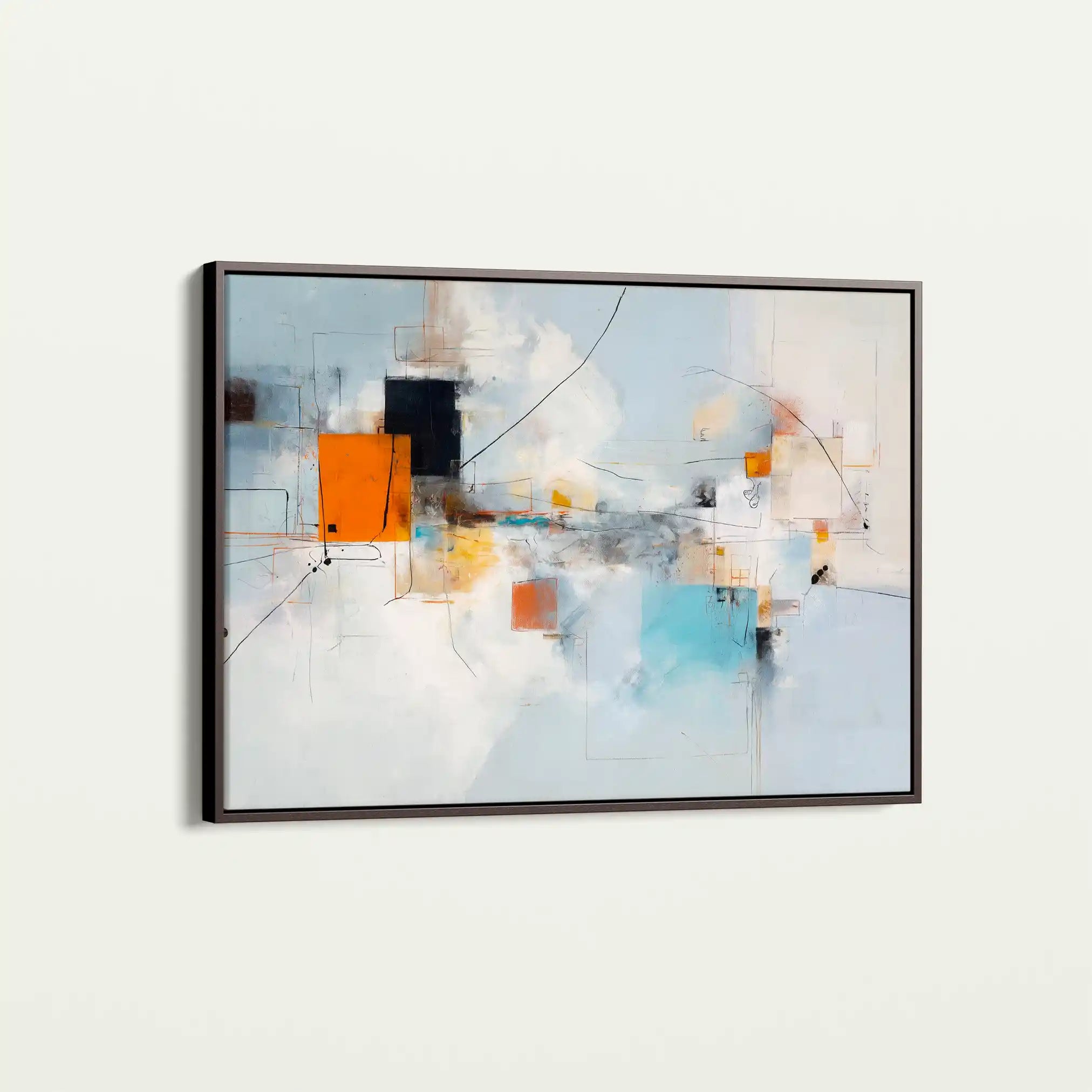 Abstract 1507 Canvas Art 60 x 40 cm / Black