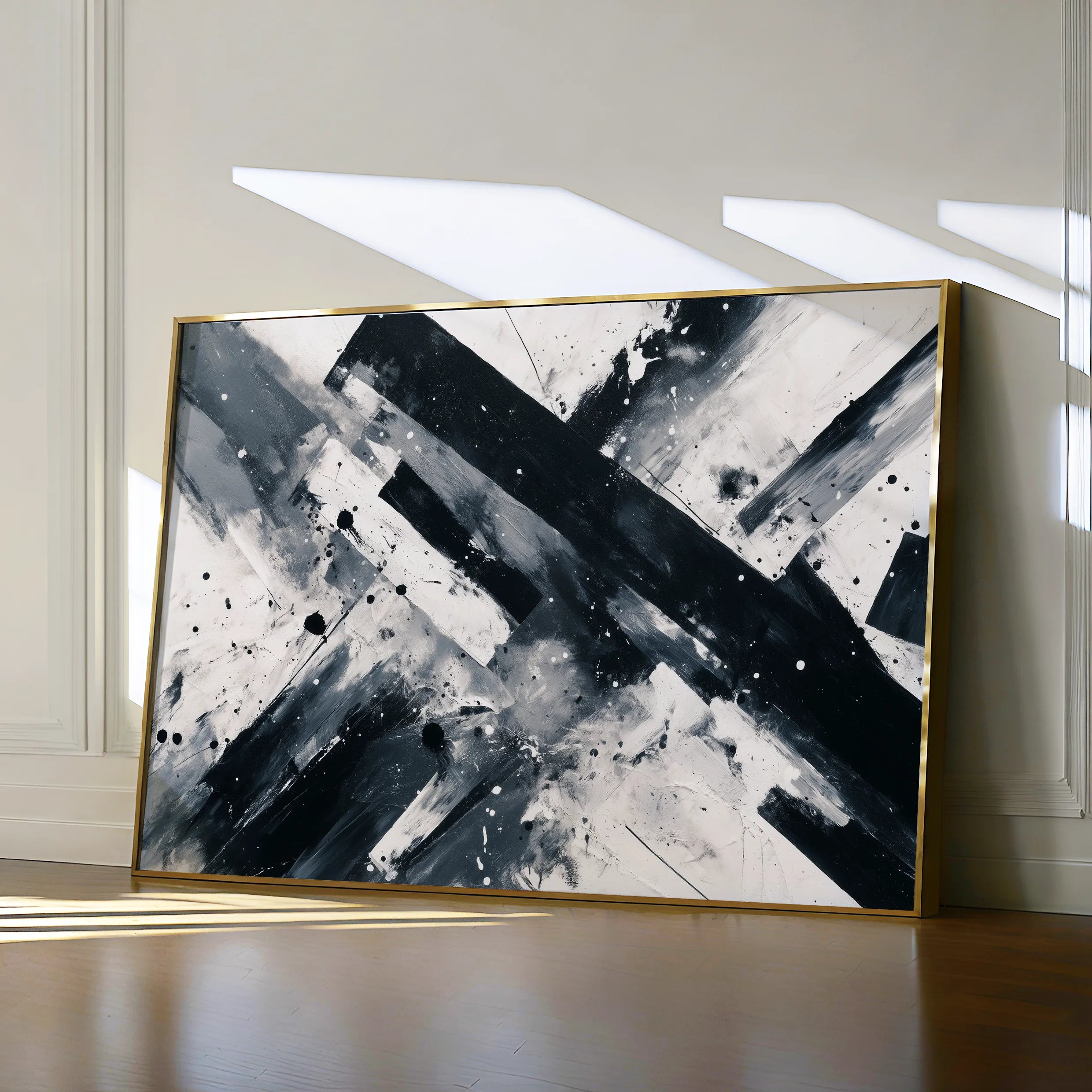 Abstract 1508 Canvas Art 18" x 24" / 45 x 60 cm / Black