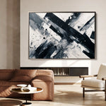 Abstract 1508 Canvas Art 60 x 40 cm / Black